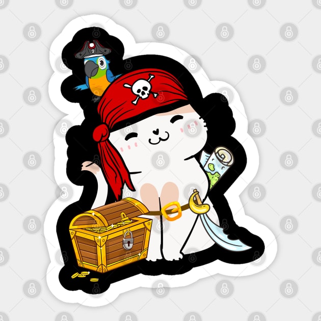 Funny persian cat is a pirate Sticker by Pet Station